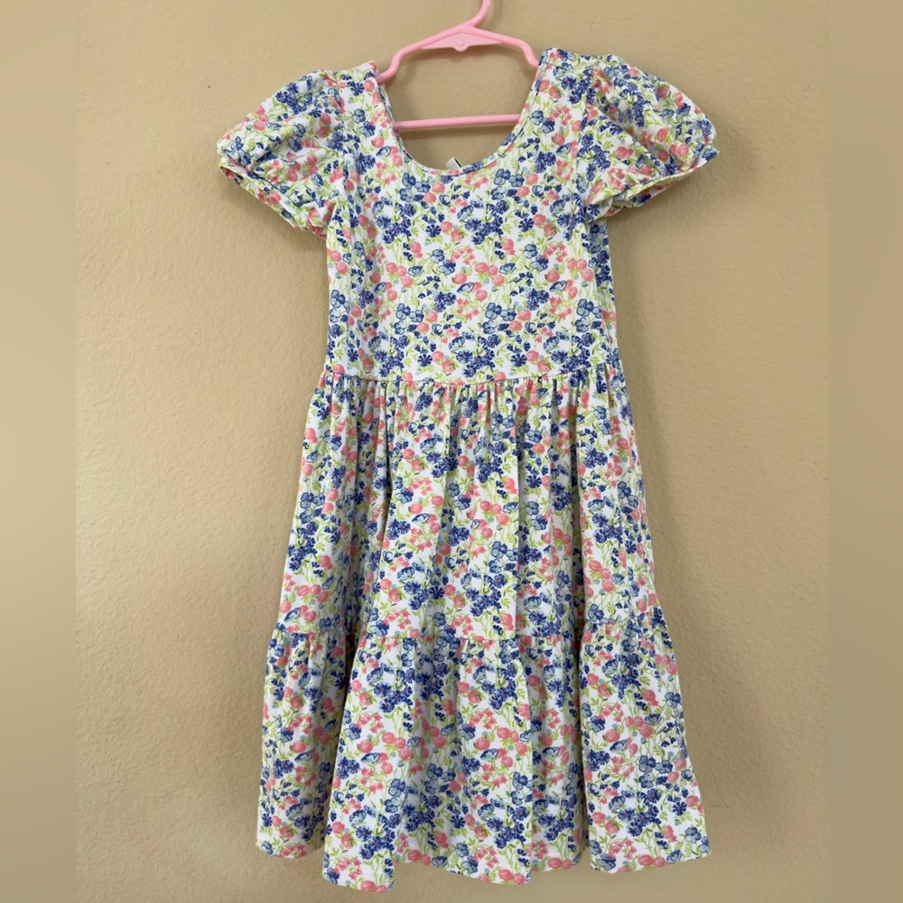 Janie and Jack Floral Dress - Blue and Pink